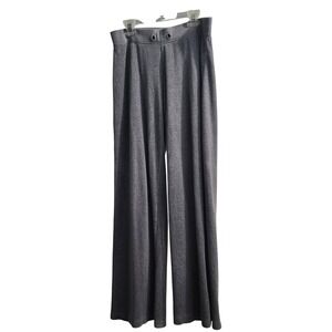 Plush‎ & Lush Lounge Pants Women's Gray Knit Wide Leg Casual Comfy Relaxed Small